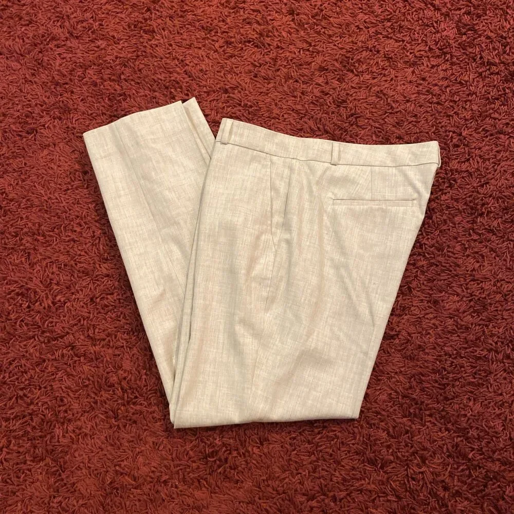 Banana Republic Reegan Womens Dress Pants Size 12 Beige Formal Office Trousers
